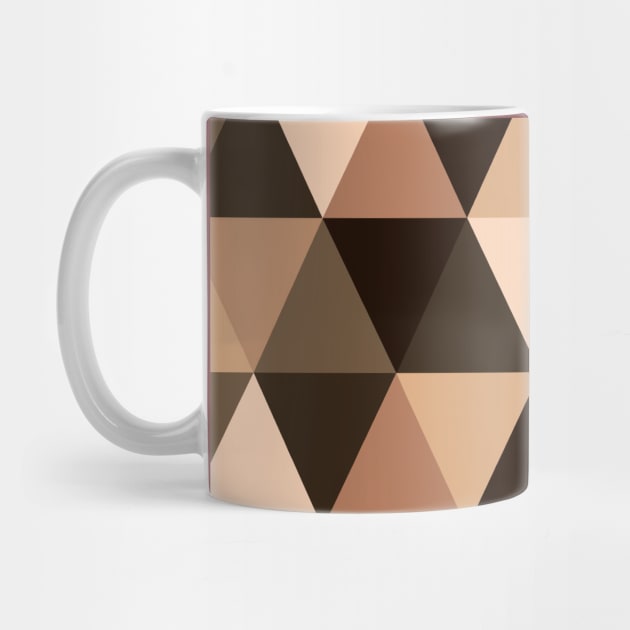 Brown, Beige and Tan Geometric Pattern by OneThreeSix